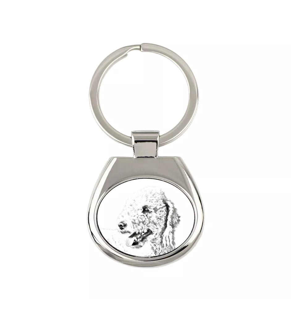 Terrier De Bedlington, Bedlington Terrier - porte-clés avec chien, porte-clés imprimé, breloque personnalisée de la marque Art-Dog