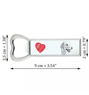 Bedlington Terrier otwieracz z psem Art-Dog