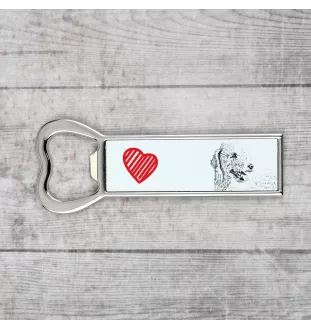 Bedlington Terrier, Rothbury Terrier, Rodbery Terrier - bottle opener with a dog, personalized fridge opener, unique gift for a man by Art-Dog brand