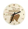 Bergamasker Hirtenhund, Berger de bergame - Hundeuhr, Holzuhr, Wanduhr für Hundefreunde, Tisch- und Regaluhr, Art-Dog