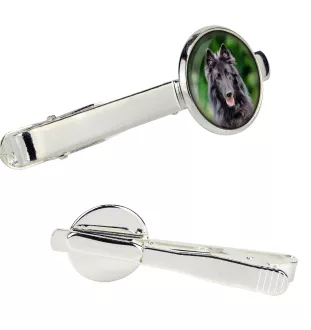 Belgian Shepherd Dog, Belgian Sheepdog - tie clip in a box, stylish tie, personalized jewelry from the Art-Dog brand