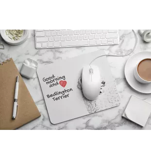 Bedlington Terrier, Rothbury Terrier, Rodbery Terrier - mouse pad with print, personalized dog-themed mouse pad, unique gadget for an office worker by Art-Dog brand