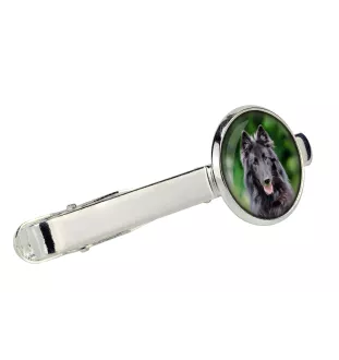 Belgian Shepherd Dog, Belgian Sheepdog - tie clip in a box, stylish tie, personalized jewelry from the Art-Dog brand