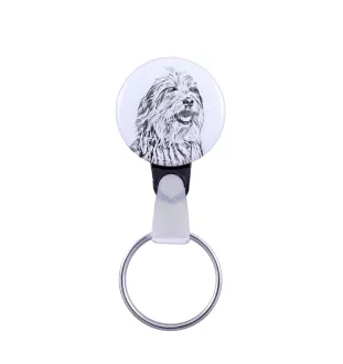 Berger Bergamasque, Berger de Bergame - porte-clés avec l'image d'un chien, pendentif avec la propre graphique de la marque Art-Dog
