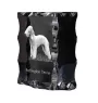 Terrier De Bedlington, Bedlington Terrier - cristal avec photo de chien, statuette en verre avec photo, cadre exceptionnel avec photo de la marque Art-Dog