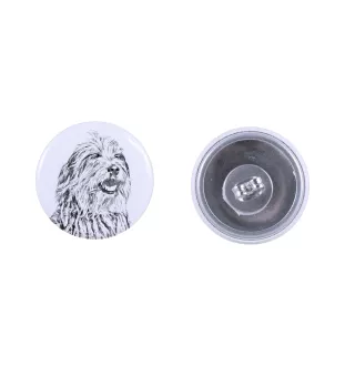 Berger Bergamasque, Berger de Bergame - boucles d'oreilles uniques avec un chien, votre animal de compagnie sur un porte-clés, marque propre Art-Dog