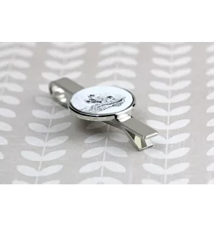 Bedlington Terrier, Rothbury Terrier, Rodbery Terrier - tie clip with a dog, personalized tie clip, a unique gift for a man from the Art-Dog brand