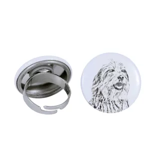 Bergamasker Hirtenhund, Berger de bergame - Damen Schmuck mit dem Bild eines Hundes, handgefertigtes Produkt, Möglichkeit, Ihr eigenes Foto hinzuzufügen, Marke Art-Dog