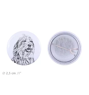 Berger Bergamasque, Berger de Bergame - badge avec votre chien, ajoutez votre propre photo, marque Art-Dog