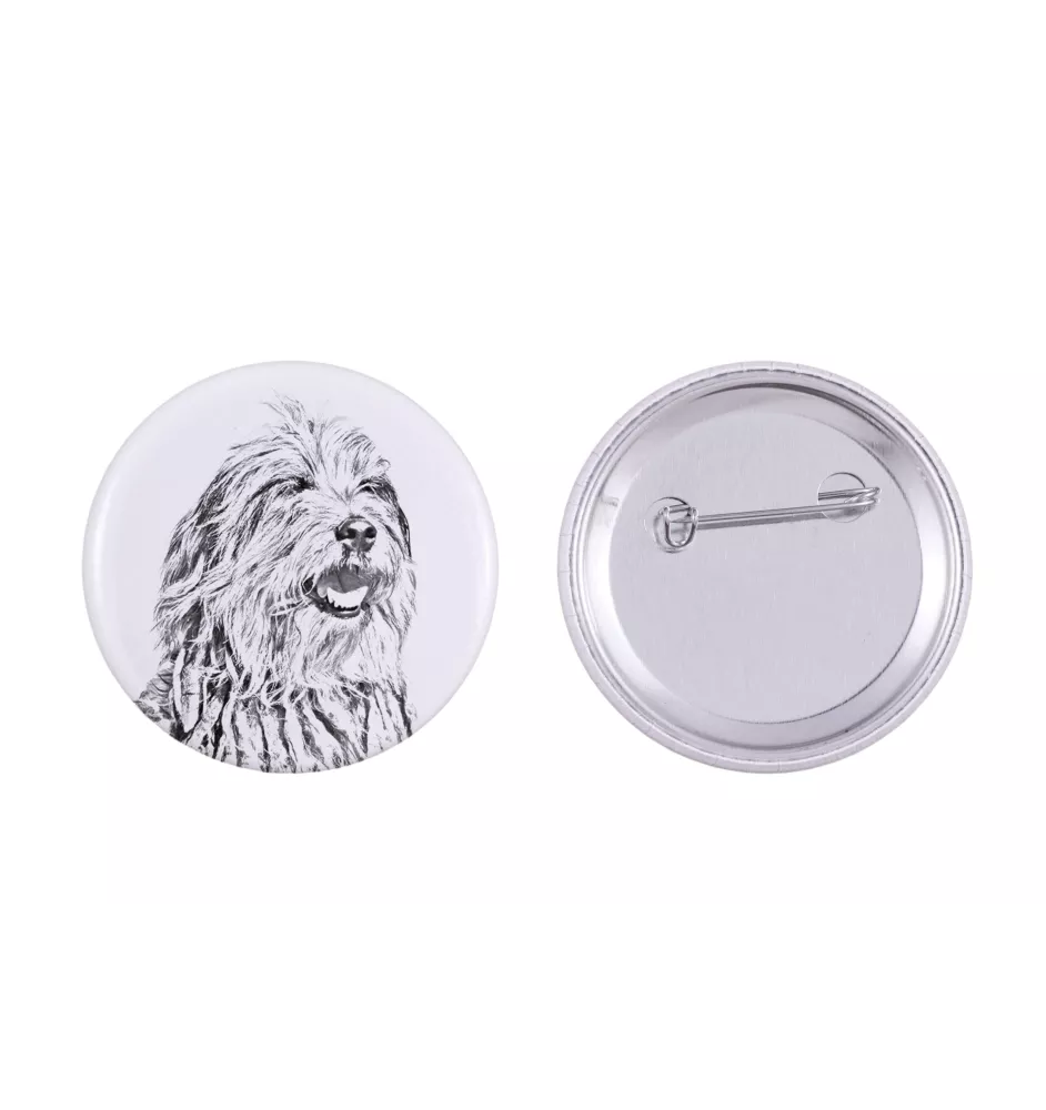 Bergamasco przypinka z psem duża Art-Dog