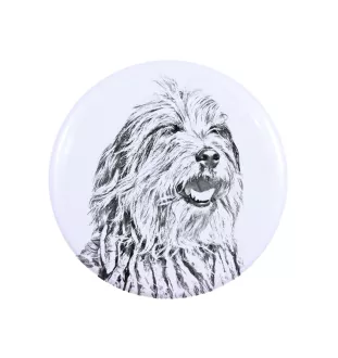 Berger Bergamasque, Berger de Bergame - badge avec votre chien, ajoutez votre propre photo, marque Art-Dog
