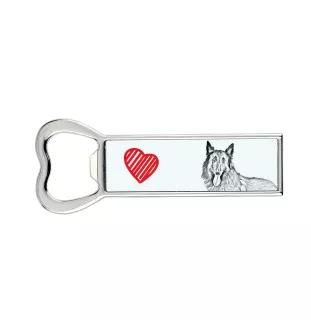 Azawakh, Tuareg Sloughi I - bottle opener with a dog, personalized fridge opener, unique gift for a man by Art-Dog brand