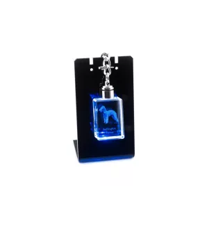 Bedlington Terrier, Rothbury Terrier, Rodbery Terrier - Crystal key ring with dog photo, illuminated key ring, unique gift by Art-Dog brand