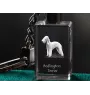Bedlington Terrier, Rothbury Terrier - Schlüsselanhänger aus Kristall mit Hundefoto, beleuchteter Schlüsselanhänger, einzigartiges Geschenk der Marke Art-Dog