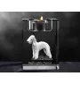 Bedlington Terrier świecznik kryształowy z psem Art-Dog