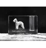 Terrier De Bedlington, Bedlington Terrier - Porte-stylos, organiseur en cristal avec photo de chien, décoration de bureau unique par la marque Art-Dog