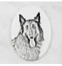 Azawakh, Tuareg Sloughi I - commemorative plaque with a photo of a dog, tombstone with a print, personalized oval plaque from the Art-Dog brand