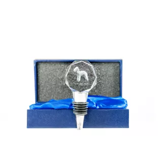 Bedlington Terrier, Rothbury Terrier - Flaschenverschluss, Weinverschluss aus Kristall mit Foto, personalisiertes Geschenk für Barkeeper der Marke Art-Dog