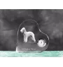 Bedlington Terrier, Rothbury Terrier - Kristalluhr mit einem Hundebild, Herzregal-Uhr, personalisierte Standuhr der Marke Art-Dog