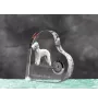 Bedlington Terrier, Rothbury Terrier - Kristalluhr mit einem Hundebild, Herzregal-Uhr, personalisierte Standuhr der Marke Art-Dog