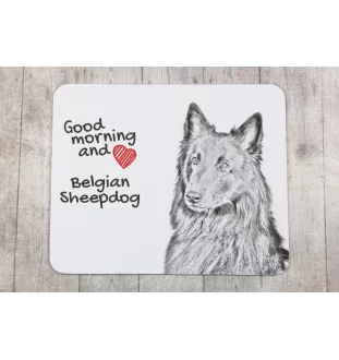 Belgischer Schäferhund - Mauspad mit Druck, personalisiertes Mauspad mit Hund, einzigartiges Gadget für Büroangestellte von Art-Dog.