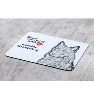 Belgischer Schäferhund - Mauspad mit Druck, personalisiertes Mauspad mit Hund, einzigartiges Gadget für Büroangestellte von Art-Dog.