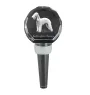 Bedlington Terrier, Rothbury Terrier - Kristallflaschenverschluss, einzigartiger Weinverschluss mit Foto, personalisiertes Geschenk für Sommelier der Marke Art-Dog