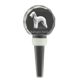 Bedlington Terrier grubszy stopper do wina z psem Art-Dog