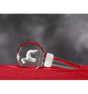 Terrier De Bedlington, Bedlington Terrier - Bouchon de bouteille en cristal, bouchon de vin unique avec photo, cadeau personnalisé pour sommelier par la marque Art-Dog
