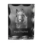 Belgian Shepherd Dog, Belgian Sheepdog - crystal with a picture of a dog, glass statuette with a picture, unique frame with a picture from Art-Dog brand