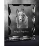 Belgian Shepherd Dog, Belgian Sheepdog - crystal with a picture of a dog, glass statuette with a picture, unique frame with a picture from Art-Dog brand