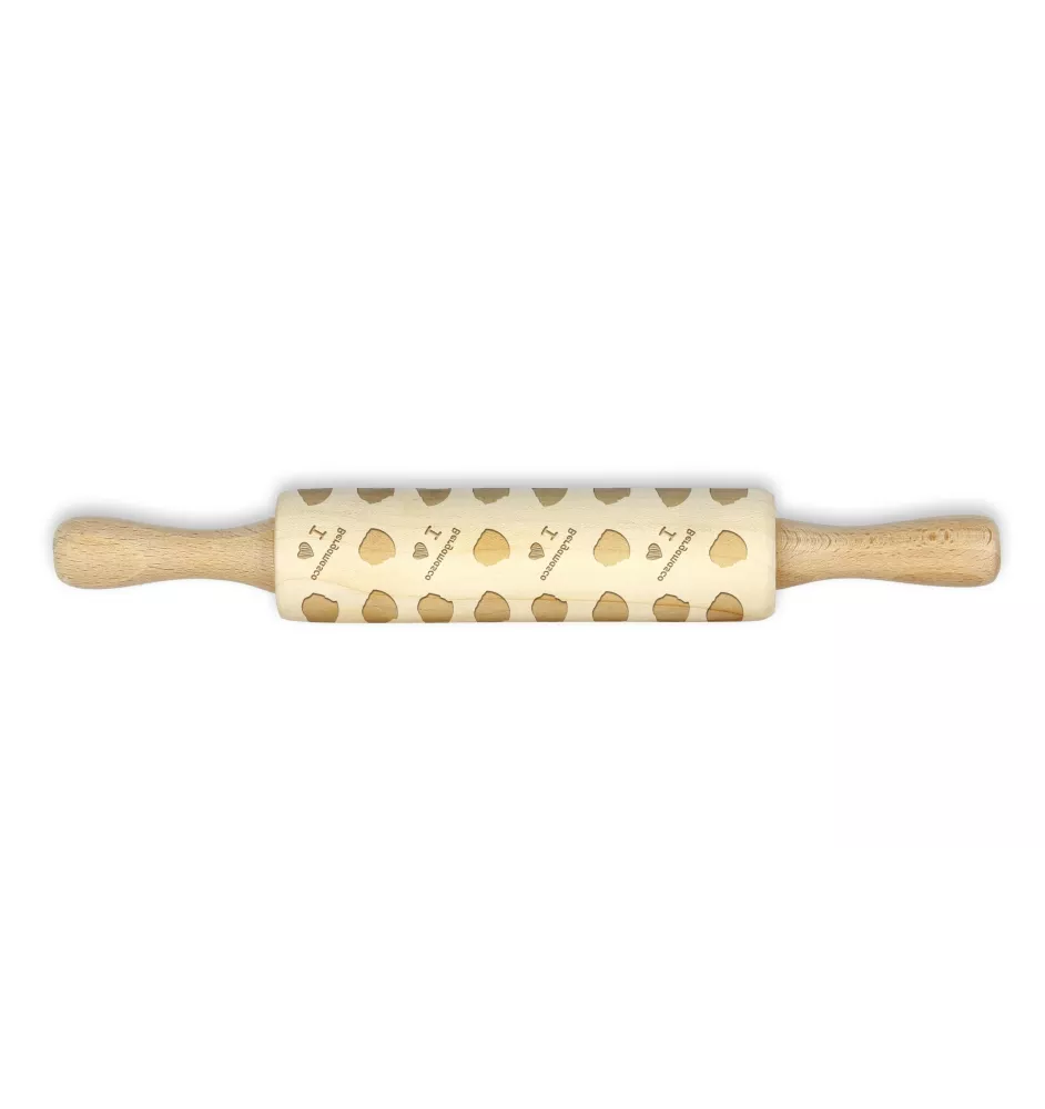 Bergamasco Shepherd Dog, Bergamasco Sheepdog - small rolling pin with a dog pattern, a rolling pin for children's dough, decorating ceramic clay by Art-Dog brand