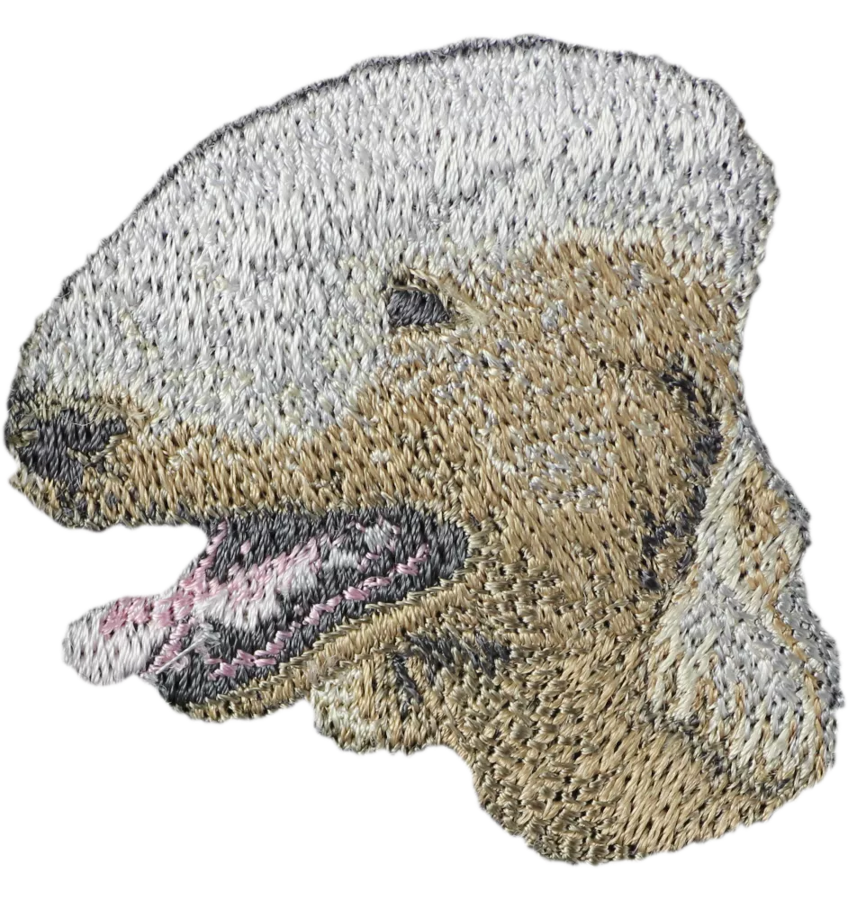 Terrier De Bedlington, Bedlington Terrier - écusson en forme de chien, patch brodé, décoration unique pour sac à dos de la marque Art-Dog