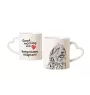 Bergamasker Hirtenhund, Berger de bergame - Tasse mit Hund, entzückende Tasse mit herzförmigem Henkel, universelles Geschenk der Marke Art-Dog
