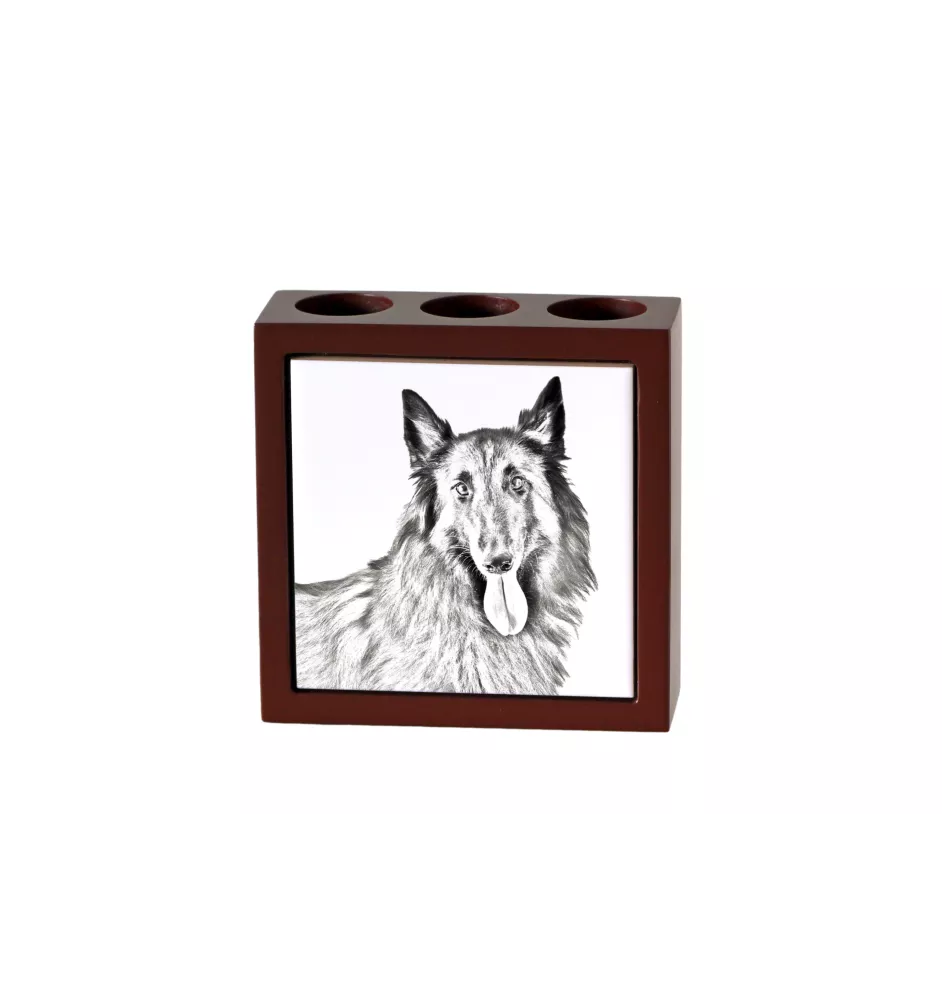 Azawakh, Tuareg Sloughi I - pen holder with a dog, desk organizer with a print, personalized desk decoration from the Art-Dog brand.