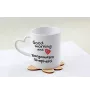 Bergamasker Hirtenhund, Berger de bergame - Tasse mit Hund, entzückende Tasse mit herzförmigem Henkel, universelles Geschenk der Marke Art-Dog