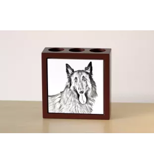 Azawakh I - Stifthalter mit Hund, Schreibtischorganizer mit Aufdruck, personalisierte Schreibtischdekoration der Marke Art-Dog