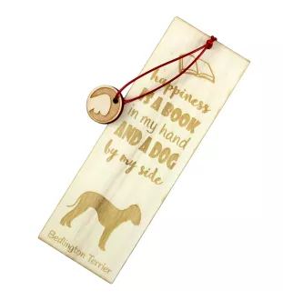 Bedlington Terrier, Rothbury Terrier - Lesezeichen mit Hund, personalisiertes Lesezeichen, Hundeaccessoire für Leser der Marke Art-Dog