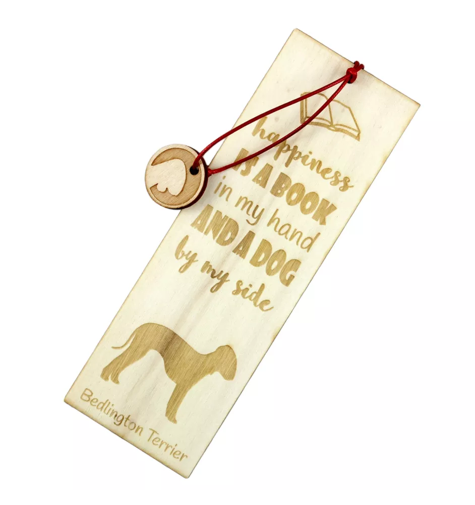 Bedlington Terrier, Rothbury Terrier, Rodbery Terrier - dog bookmark, personalized bookmark, dog gadget for Art-Dog brand readers