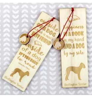 Terrier De Bedlington, Bedlington Terrier - marque-page pour livre avec chien, marque-page personnalisé, accessoire canin pour les lecteurs de la marque Art-Dog