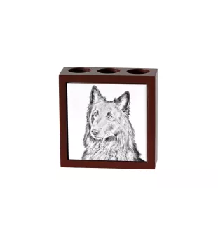 Chiens de Berger Belge - porte-stylo avec chien, organiseur de bureau avec impression, décoration de bureau personnalisée de la marque Art-Dog