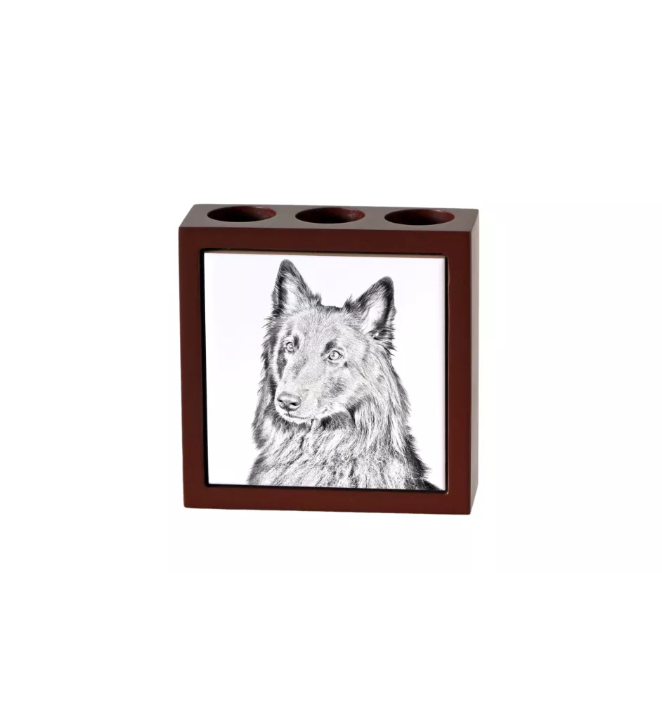 Chiens de Berger Belge - porte-stylo avec chien, organiseur de bureau avec impression, décoration de bureau personnalisée de la marque Art-Dog