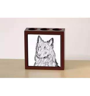 Chiens de Berger Belge - porte-stylo avec chien, organiseur de bureau avec impression, décoration de bureau personnalisée de la marque Art-Dog