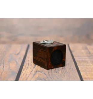 Terrier De Bedlington, Bedlington Terrier - bougeoir en bois avec un chien, un souvenir unique après la perte d'un chien, une œuvre artisanale de la marque Art-Dog