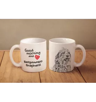 Bergamasker Hirtenhund, Berger de bergame - Tasse mit Hund, Tasse mit Bild, personalisiertes Geschenk der Marke Art-Dog
