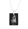 Bergamasker Hirtenhund, Berger de bergame - Kristallanhänger mit Hund, Silberhalskette mit Foto, personalisierter Anhänger der Marke Art-Dog
