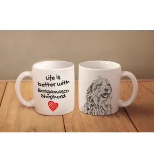 Bergamasco Shepherd Dog, Bergamasco Sheepdog - cup with a dog, cup with a photo, personalized gift from the Art-Dog brand