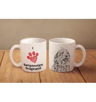 Bergamasco Shepherd Dog, Bergamasco Sheepdog - cup with a dog, cute cup with graphics, a gift with your photo from the Art-Dog brand