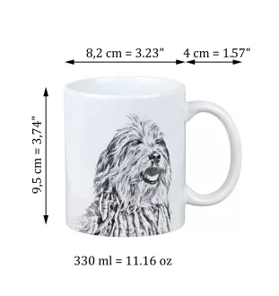 Bergamasker Hirtenhund, Berger de bergame - Tasse mit Hund, fröhliche Tasse für Hundeliebhaber, personalisiertes Geschenk der Marke Art-Dog