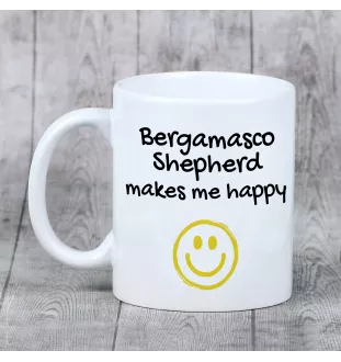 Berger Bergamasque, Berger de Bergame - tasse avec chien, une tasse joyeuse pour les amoureux des chiens, un cadeau personnalisé de la marque Art-Dog